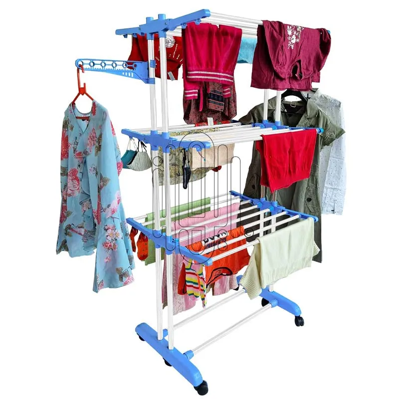 منشر ملابس ثلاثي الطوابق مع عجلات - ايوان سنتر