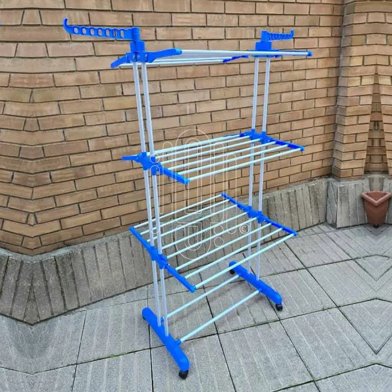 منشر ملابس ثلاثي الطوابق مع عجلات - ايوان سنتر