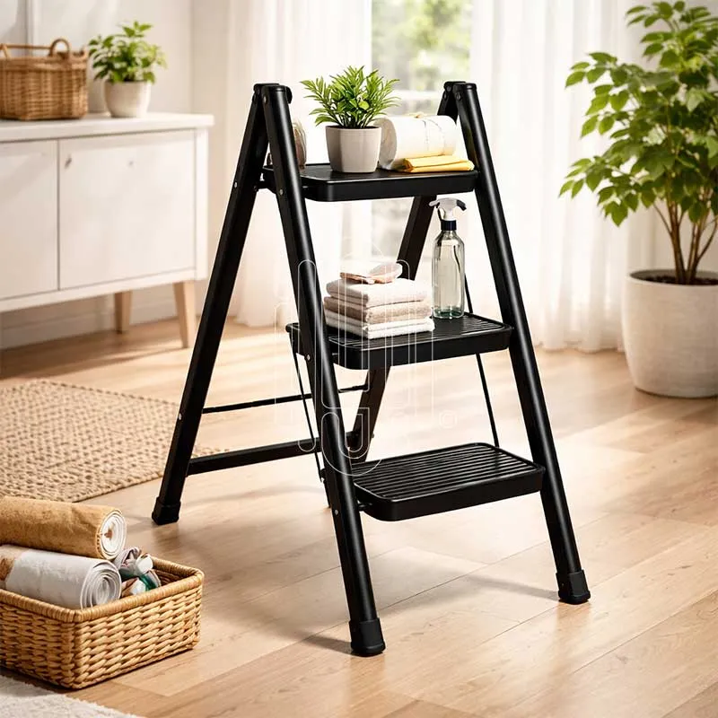 درج منزلي قابل للطي 3 درجات معدني