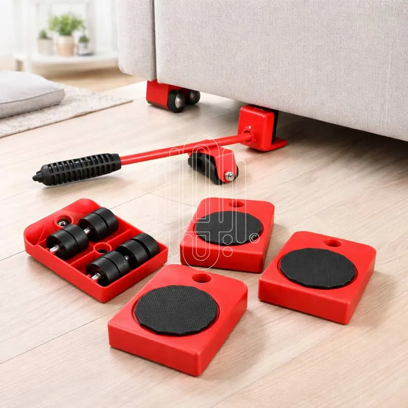 رافعة نقل اثاث بقواعد متحركة 5 قطع