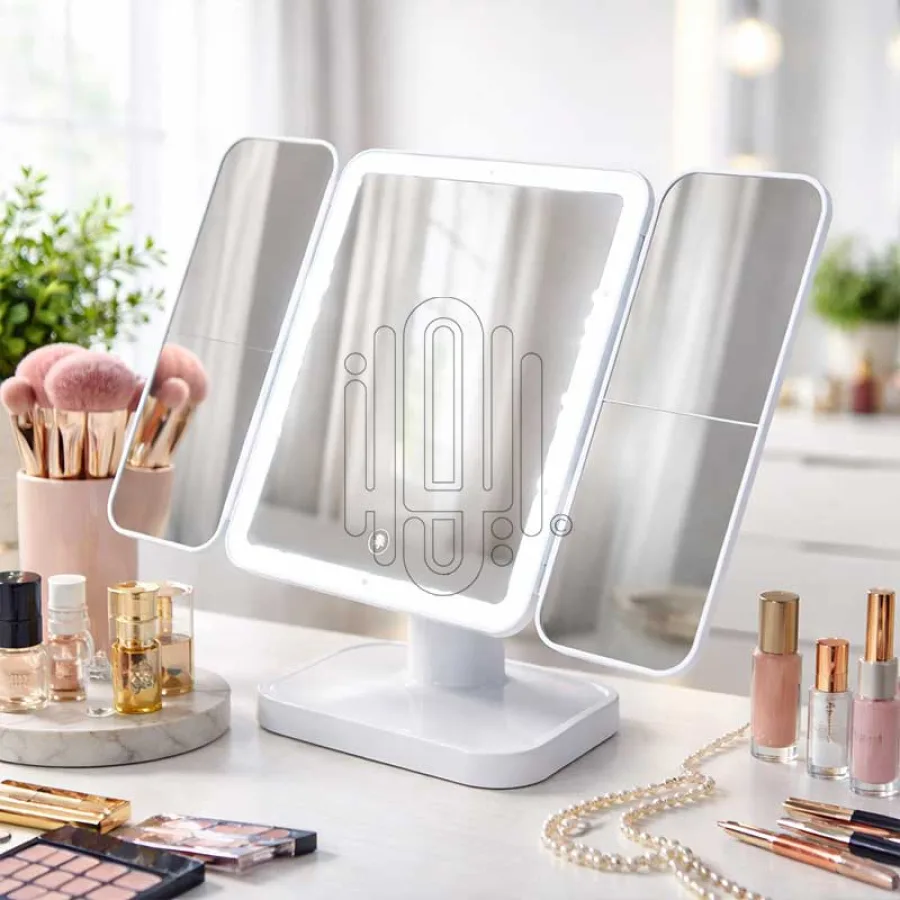 مرآة تجميل مع اضائة ليد