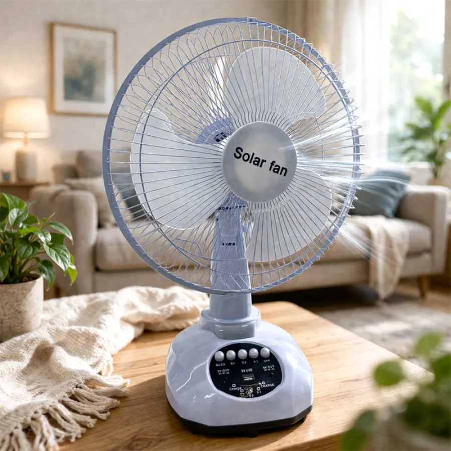 مروحة منضدية شحن ماركة سولر فان