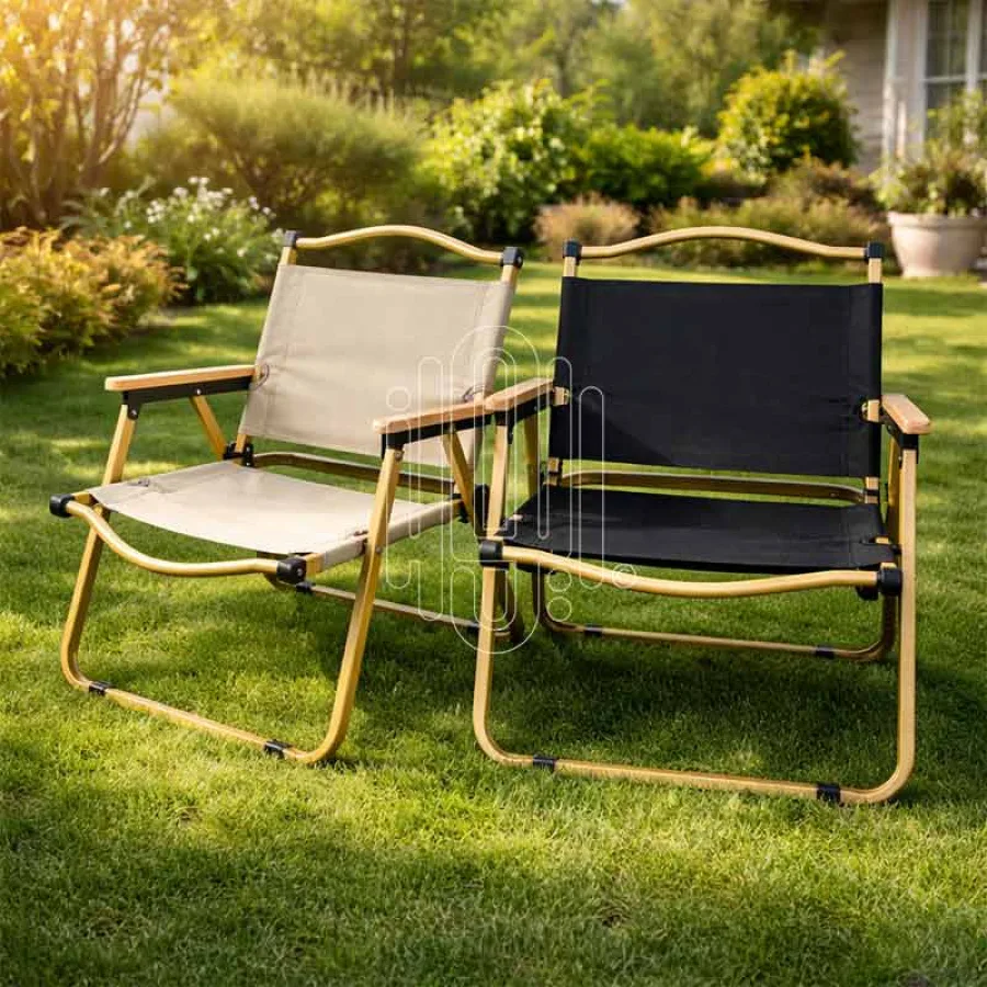 كرسي سفاري قابل للطي من الكتان