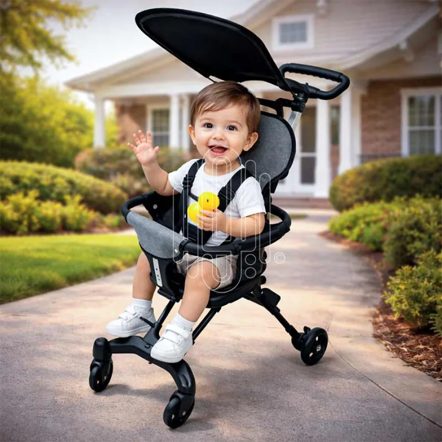 عربانة (عربة) أطفال سفر خفيفة بمظلة علوية