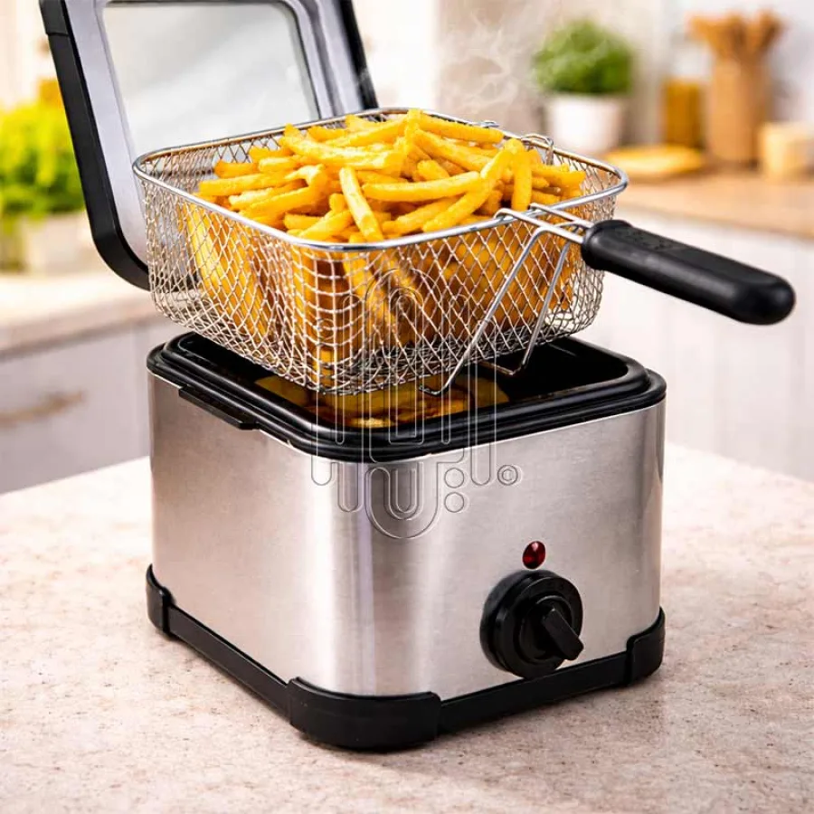 قلاية كهربائية زيتية مربعة بحجم 2.5 لتر