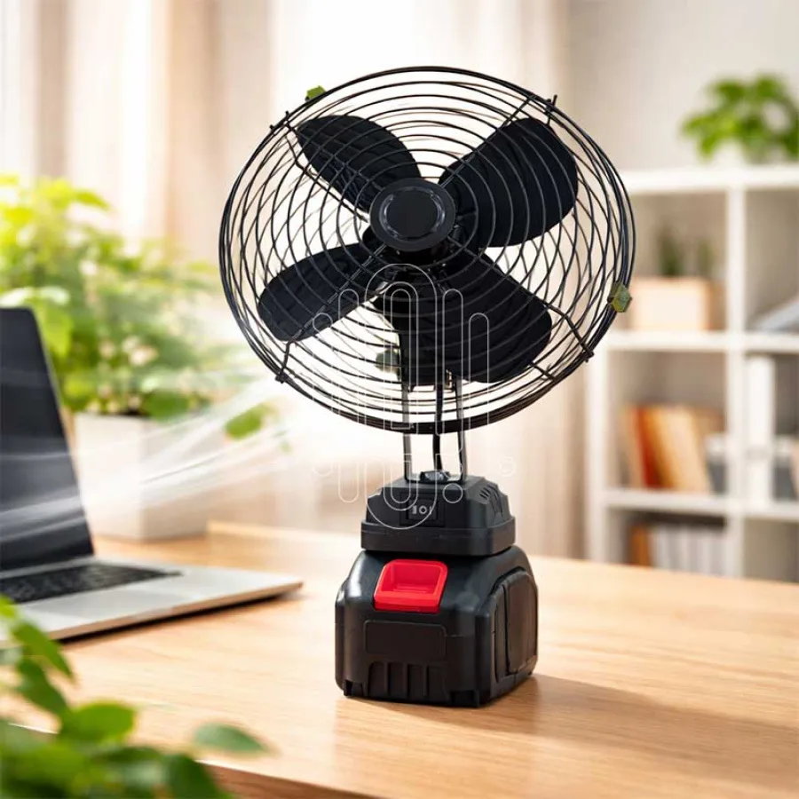 مروحة مكتبية شحن بطارية 48 فولت ليثيوم