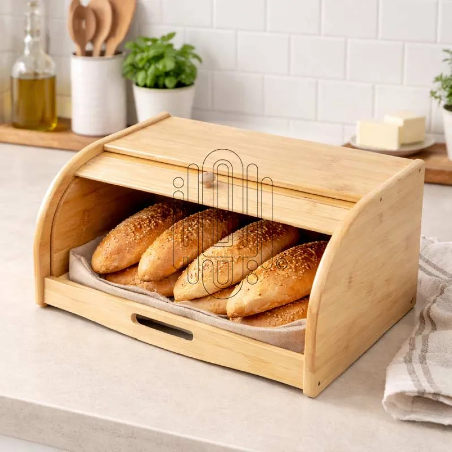 حافظة خشبية للصمون والخبز والمعجنات
